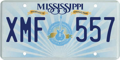 MS license plate XMF557