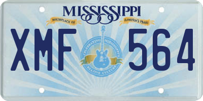 MS license plate XMF564
