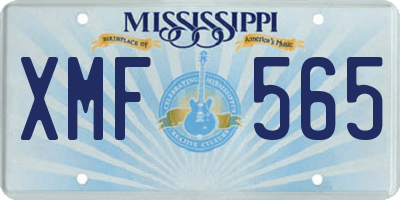 MS license plate XMF565