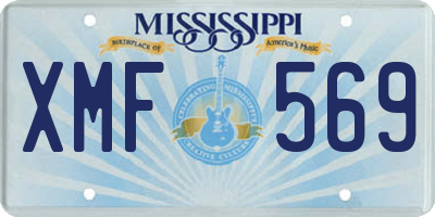 MS license plate XMF569