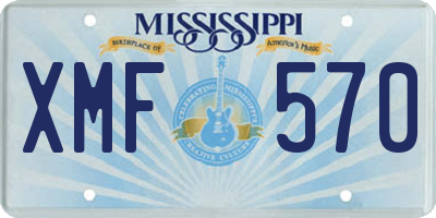 MS license plate XMF570