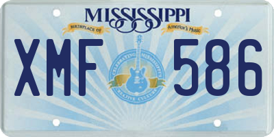 MS license plate XMF586