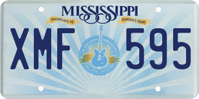 MS license plate XMF595