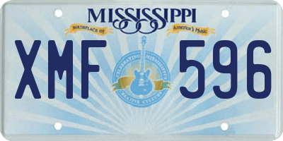 MS license plate XMF596