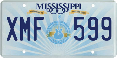 MS license plate XMF599