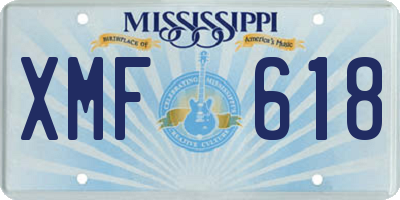 MS license plate XMF618