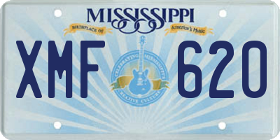 MS license plate XMF620