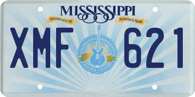 MS license plate XMF621