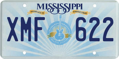 MS license plate XMF622