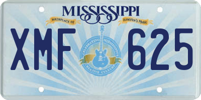 MS license plate XMF625