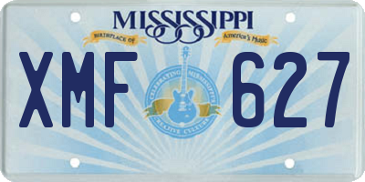 MS license plate XMF627