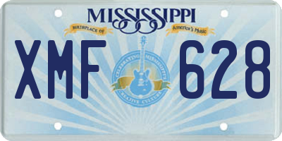 MS license plate XMF628