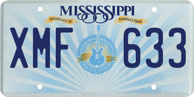 MS license plate XMF633