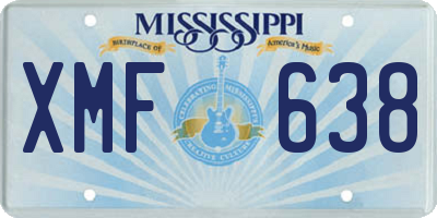 MS license plate XMF638