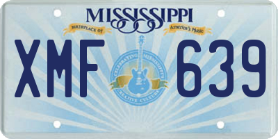 MS license plate XMF639