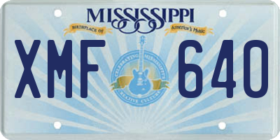 MS license plate XMF640