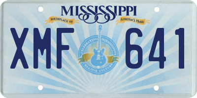 MS license plate XMF641