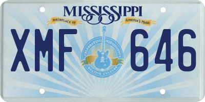 MS license plate XMF646