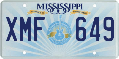 MS license plate XMF649