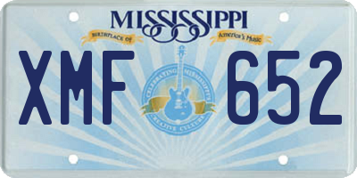 MS license plate XMF652