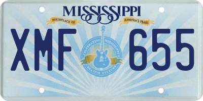 MS license plate XMF655