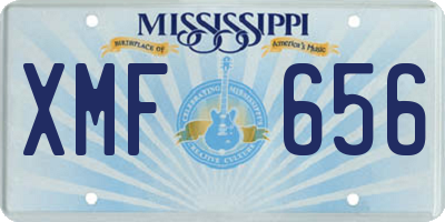MS license plate XMF656