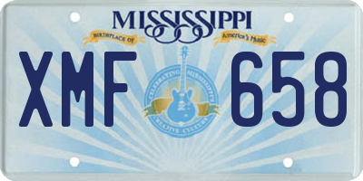 MS license plate XMF658