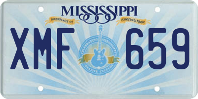 MS license plate XMF659