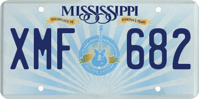 MS license plate XMF682