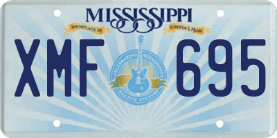 MS license plate XMF695