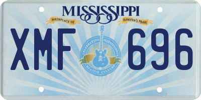 MS license plate XMF696