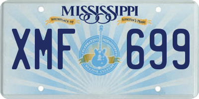 MS license plate XMF699