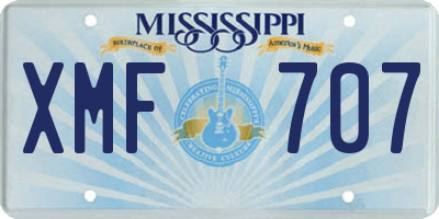 MS license plate XMF707