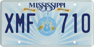 MS license plate XMF710