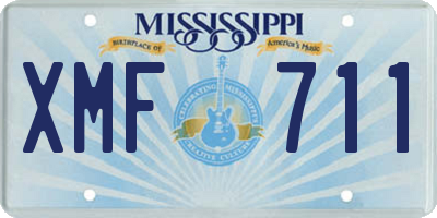 MS license plate XMF711