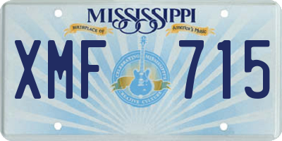 MS license plate XMF715
