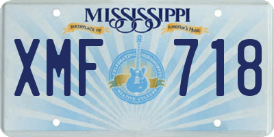 MS license plate XMF718