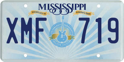 MS license plate XMF719