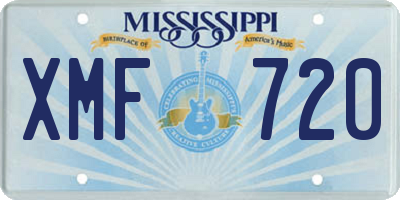MS license plate XMF720