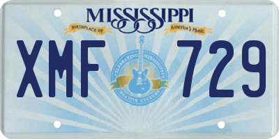 MS license plate XMF729
