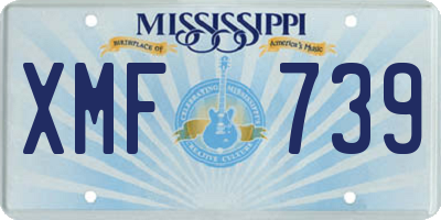 MS license plate XMF739