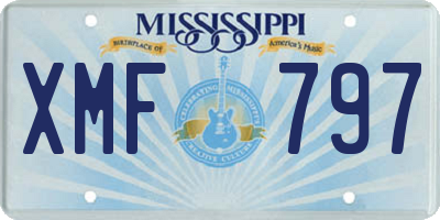 MS license plate XMF797