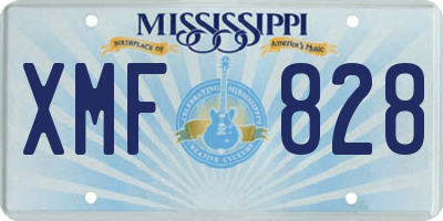 MS license plate XMF828
