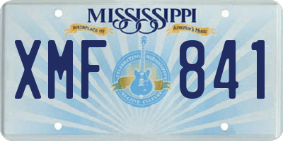 MS license plate XMF841