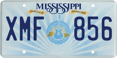 MS license plate XMF856
