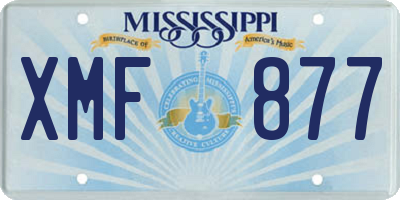 MS license plate XMF877