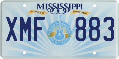 MS license plate XMF883