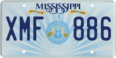 MS license plate XMF886
