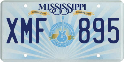 MS license plate XMF895