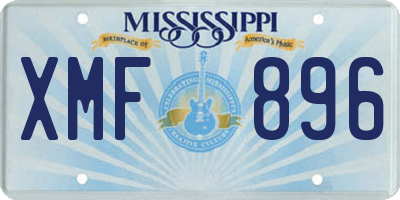 MS license plate XMF896